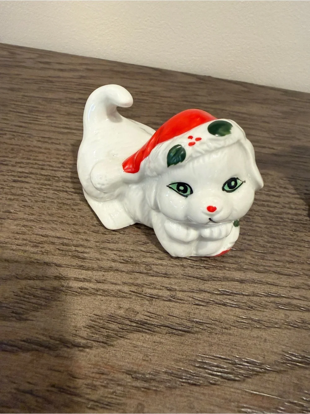 Vintage Christmas Holiday Puppies figurines